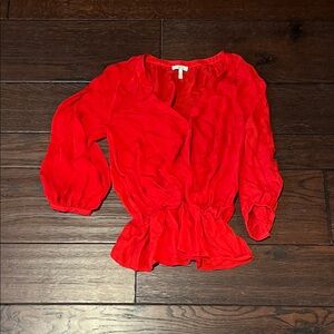 Joie Vibrant Red Blouse